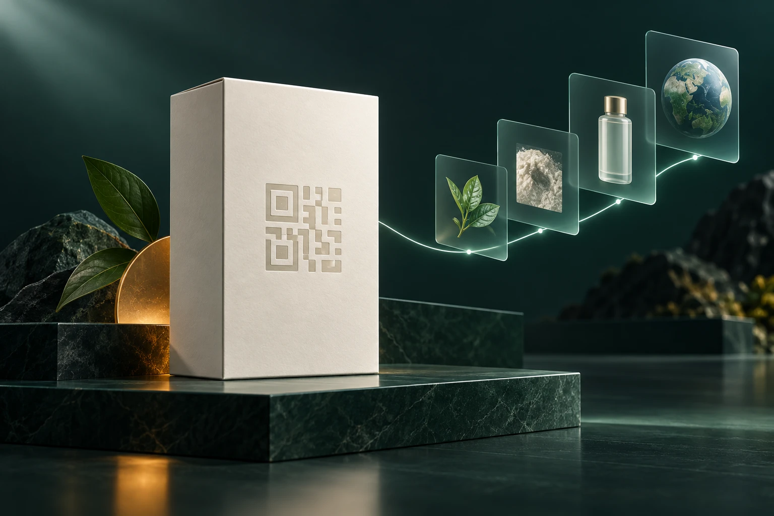 Product packaging connected to digital product information